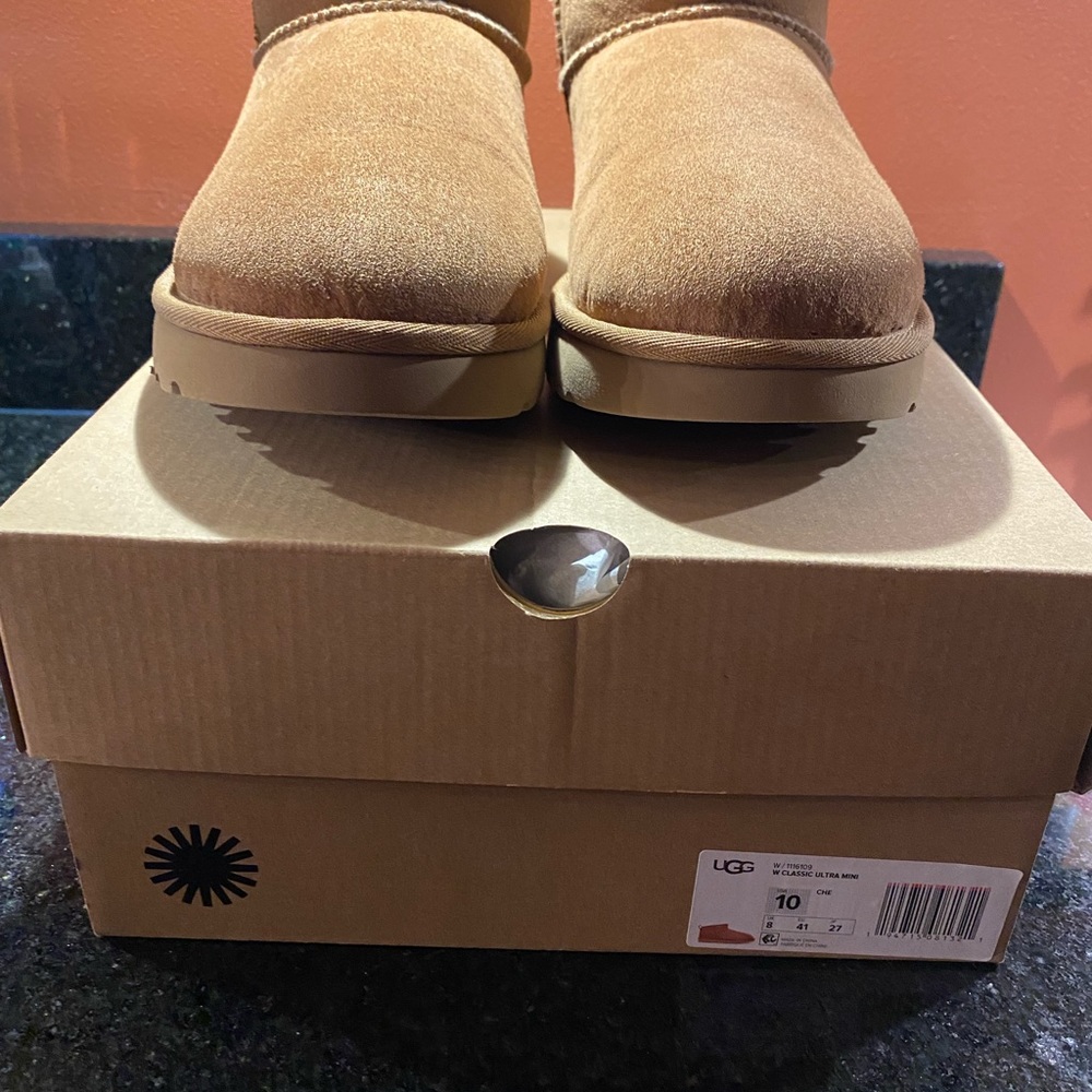 Ugg classic ultra mini chestnut size 10